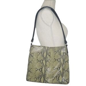 Maxx New York Croco Embossed Leather Shoulder